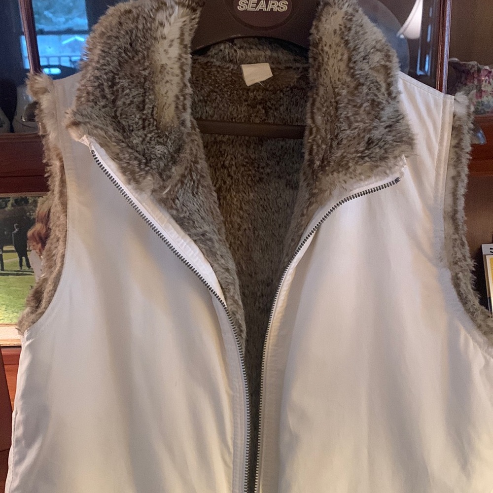 Warm fur lined vest